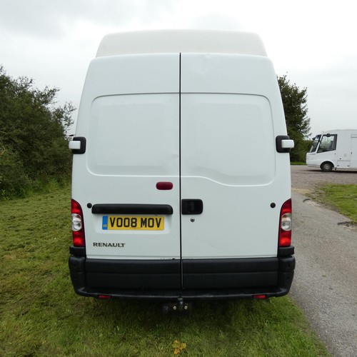 6248 - Renault Master LH35 DCI 120 LWB HiTop panel van White, Reg VO08 MOV, 23/05/2008, 6 spd manual diesel... 