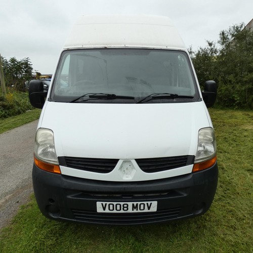 6248 - Renault Master LH35 DCI 120 LWB HiTop panel van White, Reg VO08 MOV, 23/05/2008, 6 spd manual diesel... 