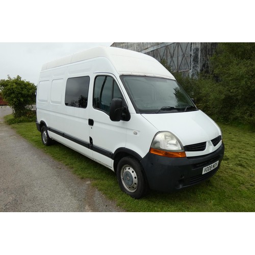 6248 - Renault Master LH35 DCI 120 LWB HiTop panel van White, Reg VO08 MOV, 23/05/2008, 6 spd manual diesel... 