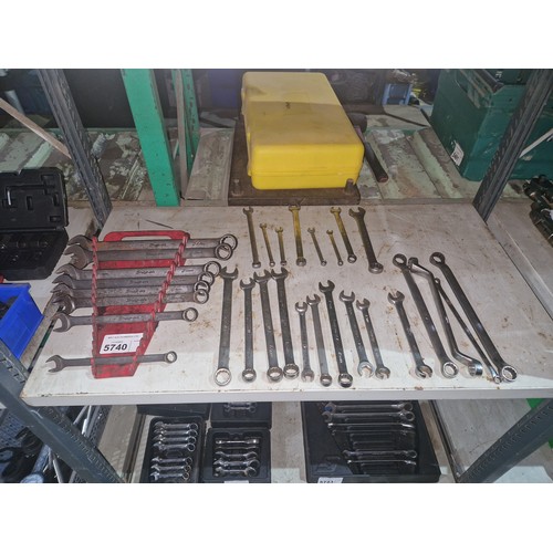 5740 - 30 x various Snap On spanners. Not practical to list in detail so please view or see photographs