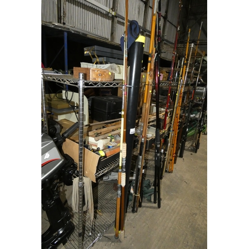 2048 - 2 x various fishing rods (no reels). Not practical to list in detail so please view or see photograp... 