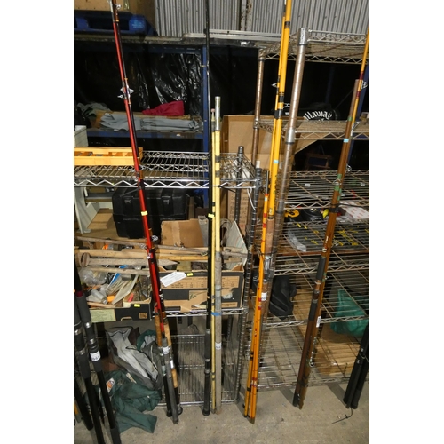 2053 - 2 x various fishing rods (no reels). Not practical to list in detail so please view or see photograp... 