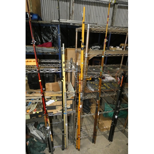 2054 - 2 x various fishing rods (no reels). Not practical to list in detail so please view or see photograp... 