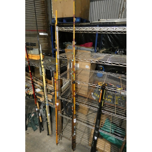 2055 - 2 x various fishing rods (no reels). Not practical to list in detail so please view or see photograp... 