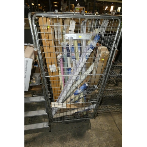 2082 - A quantity of various roller blinds. Contents of 1 wheeled cage which (unusually) is included