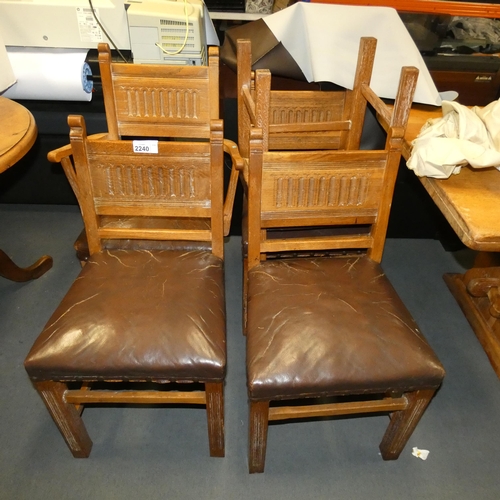 2240 - 1 x wooden dining table approx 183 x 81cm and 5 x wood framed dining chairs