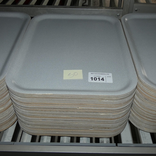1014 - A quantity of approx 50 grey food trays