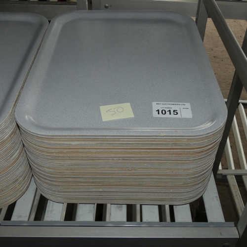 1015 - A quantity of approx 50 grey food trays