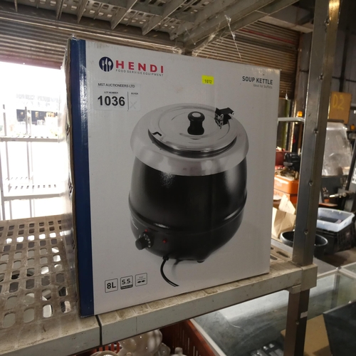 1036 - An unused boxed soup kettle by Hendi