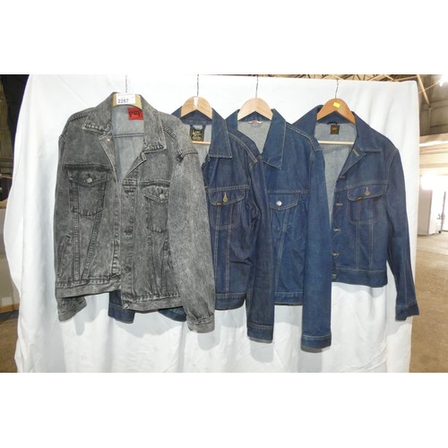 2287 - 4 x various Denim jackets including 1 x Pepe size M. Not practical to list in detail so please view ... 