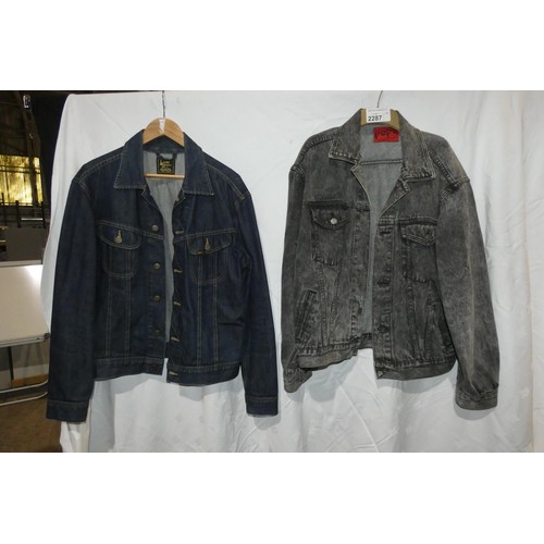 2287 - 4 x various Denim jackets including 1 x Pepe size M. Not practical to list in detail so please view ... 