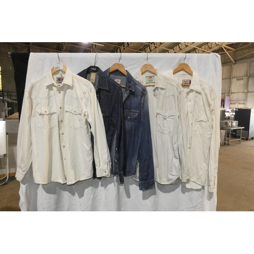 2291 - 5 x various colour / make Denim shirts. Not practical to list in detail so please view or see photog... 