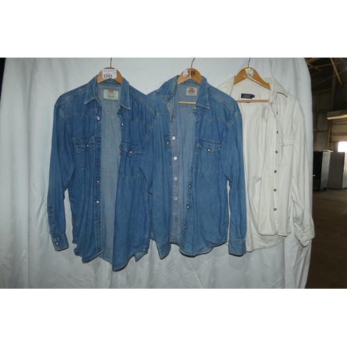 2293 - 5 x various colour / make Denim shirts. Not practical to list in detail so please view or see photog... 