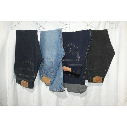 2301 - 4 x various pairs of vintage Levi's Denim jeans - all size 31 inch waist