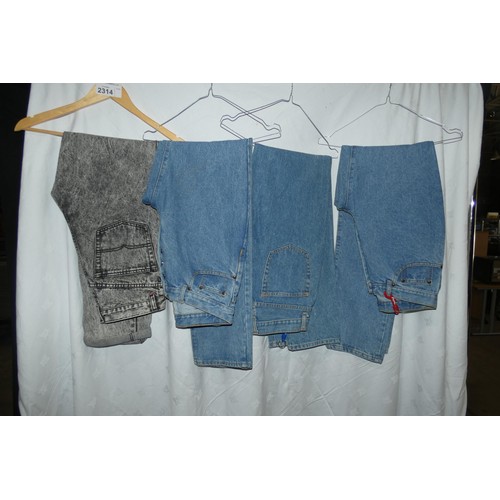 2314 - 4 x various pairs of vintage Pepe Denim jeans with 2 x Pepe belt loop clips - all size 30 inch waist