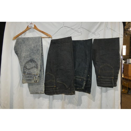 2315 - 4 x various pairs of vintage Denim jeans - all size 30 inch waist