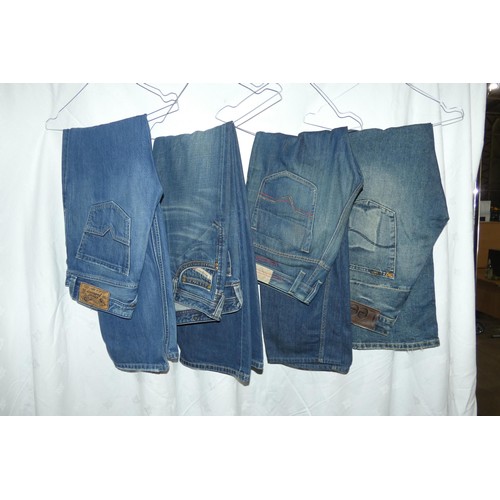 2317 - 4 x various pairs of vintage Denim jeans - all size 30 inch waist