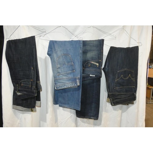 2324 - 4 x various pairs of vintage Denim jeans - all size 32 inch waist