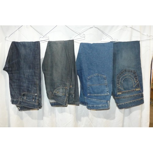 2325 - 4 x various pairs of vintage Denim jeans - all size 32 inch waist