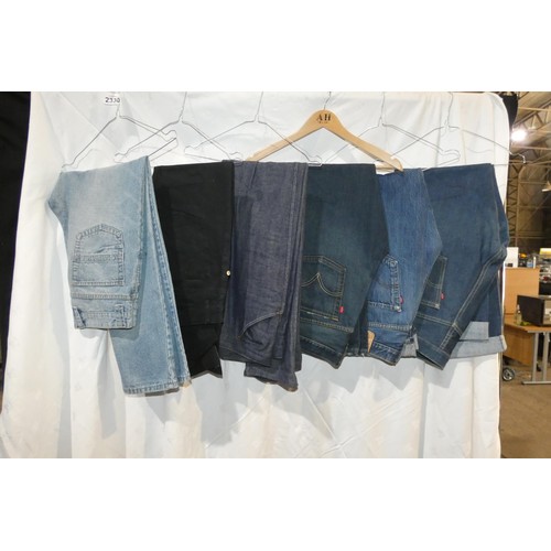 2330 - 6 x various size pairs of vintage Denim jeans. Not practical to list in detail so please view or see... 