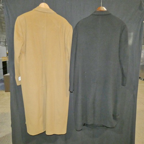 2263 - 2 x long coats comprising 1 x Donna Karan Signature Cashmere size Reg 44 and 1 x Kasper Cashmere ble... 