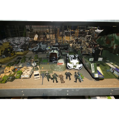 2155 - A quantity of various military themed toys including Soldier Force, a Syma S109 AH-64 remote control... 