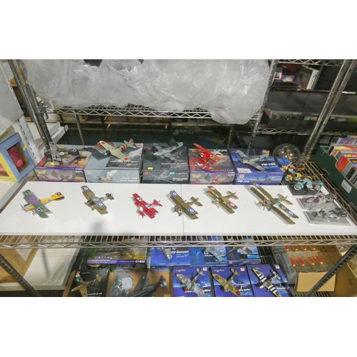 2718 - 12 various model aircraft inc FokkerD.Vii, Messerschmitt bt
f 109fg, bi-planes etc and 5 x model mot... 