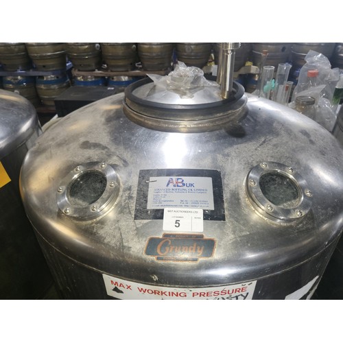 5 - 1 s/s Grundy tank with lid, 