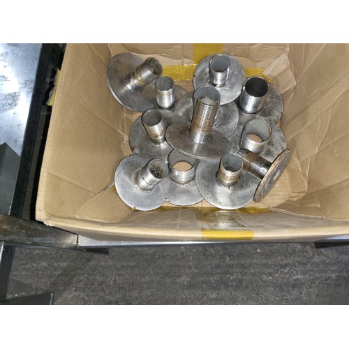 27 - A large quantity of stainless steel brewery fittings.. Viewing required.