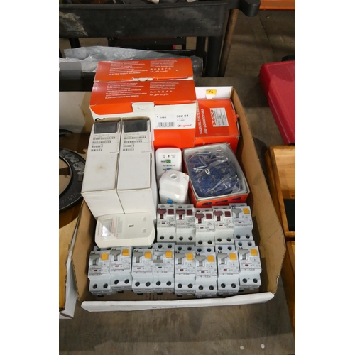 5112 - 1 box containing a quantity of various electric consumables. Not practical to list in detail so plea... 