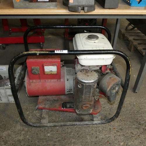 5133 - 1 x Allam generator with a Honda G400 petrol engine output 110v, 3kva