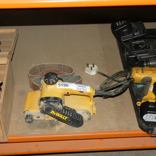 5196 - 1 x Dewalt belt sander 240v