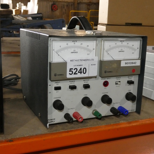 5240 - 1 x Farnell stabilised power supply type ET30-2