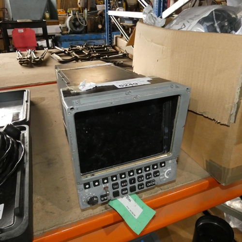 5249 - 1 x ex-MOD display unit believed to from a Tornado aircraft (see label attached)