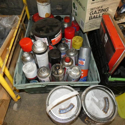 5010 - A quantity of various items including 2 x 2.5L cans of smooth white Hammerite paint, 1 x 5L bottle o... 