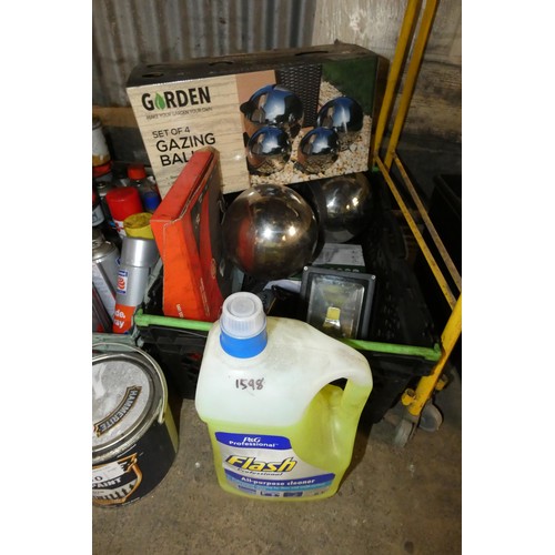 5010 - A quantity of various items including 2 x 2.5L cans of smooth white Hammerite paint, 1 x 5L bottle o... 