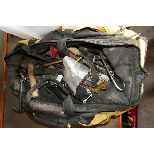 5206 - A quantity of various hand tools including sockets, a tool bag, hammers etc. Not practical to list i... 