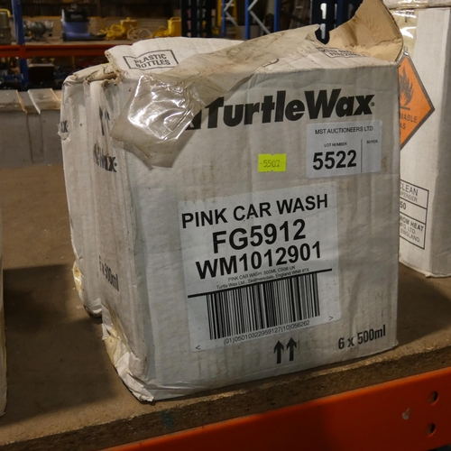 5522 - 12 x 500ml bottles of Turtle Wax pink car wash