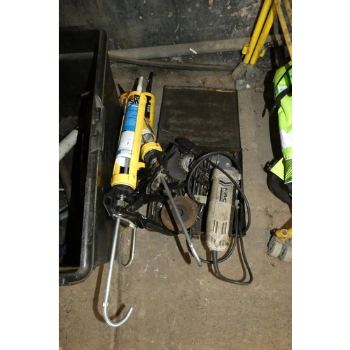 5013 - A quantity of various items including an angle grinder 240v, drill bits, clamps, T handle Allen keys... 