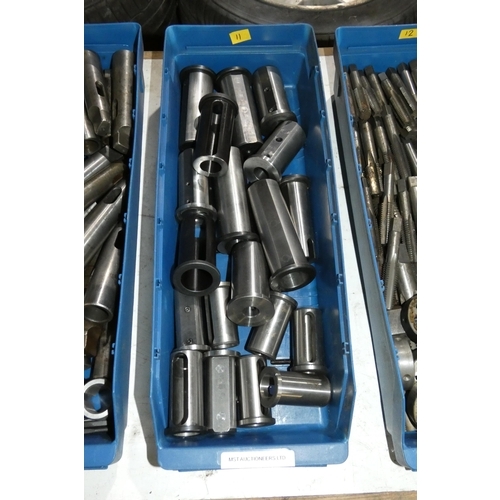 5080 - 1 box containing a quantity of various boring bar sleeves - The plastic box is included