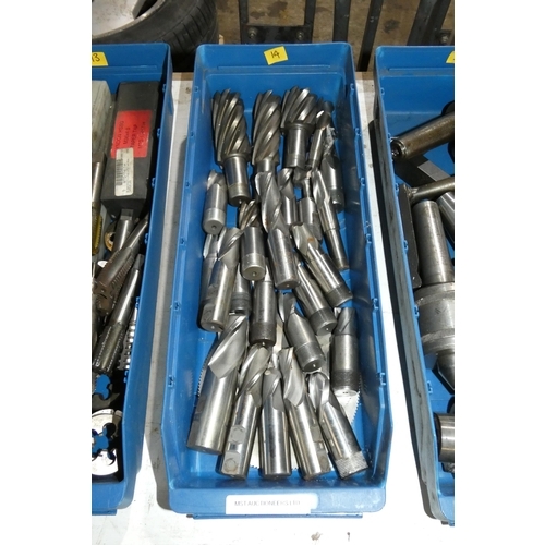 5083 - 1 box containing a quantity of various milling cutters  - The plastic box is included