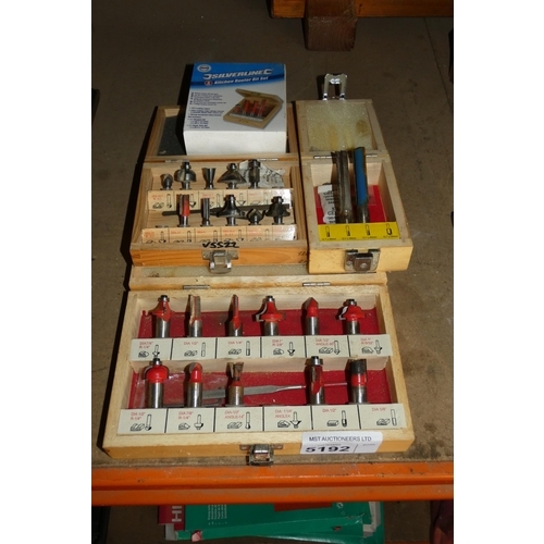 5192 - A quantity of various router bits