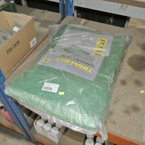 5526 - 1 x Toolzone 5.4m x 7m tarpaulin