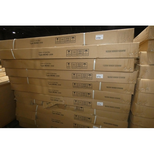 5710 - 6 x 250w unused PV solar panels by Sunny Roo, type BBPV-250 (contents of 3 boxes) together equalling... 