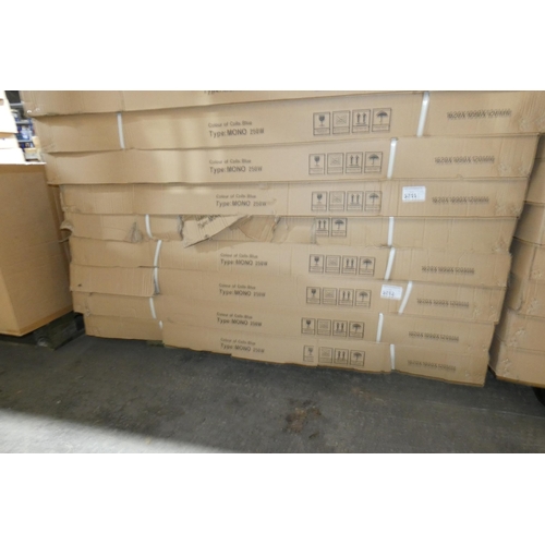 5712 - 6 x 250w unused PV solar panels by Sunny Roo, type BBPV-250 (contents of 3 boxes) together equalling... 