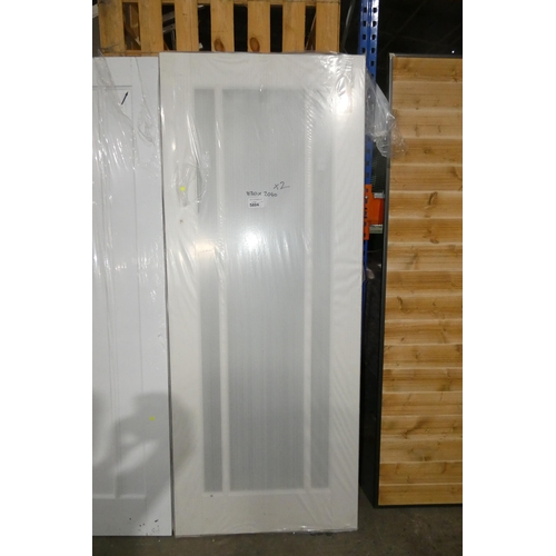 5804 - 2 x LPD white glazed doors both approx 820 x 2040mm