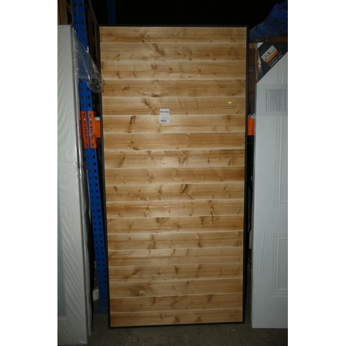 5805 - 1 x wood / metal sliding door approx 1000 x 2100mm