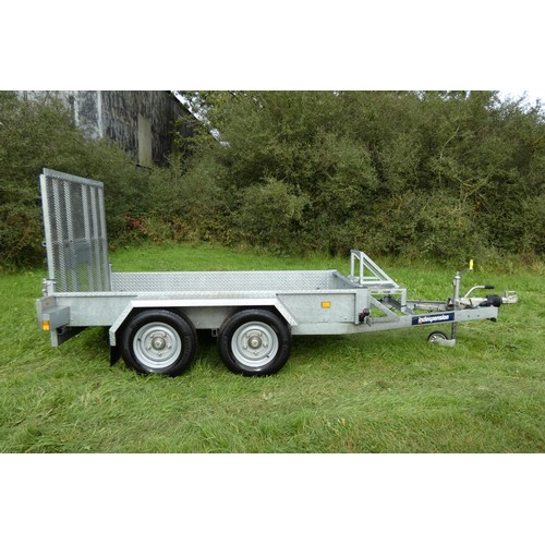 6053 - A 2022 Indespension Plant trailer, twin axle, with drop down ramp, type AD200, 2700KG capacity, bed ... 