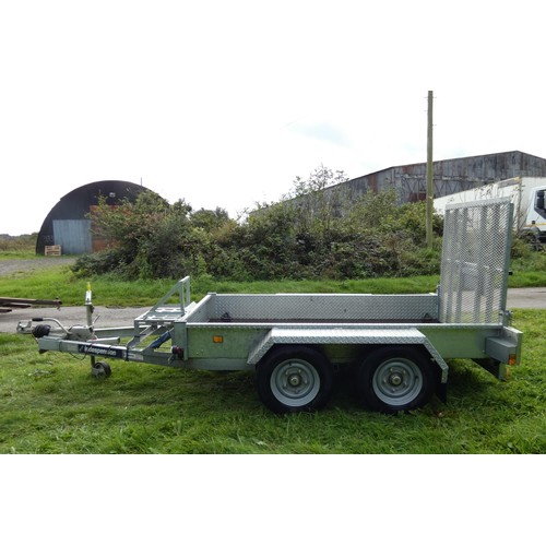 6053 - A 2022 Indespension Plant trailer, twin axle, with drop down ramp, type AD200, 2700KG capacity, bed ... 