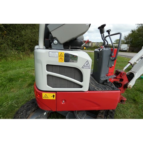 5999 - 1 x Takeuchi TB210R compact excavator / micro digger serial number 211007066, YOM 2021, operating ma... 